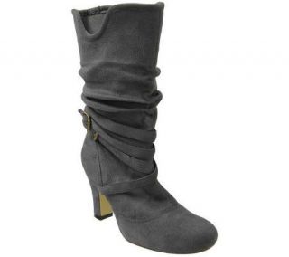 Adi Designs Faux Suede Slouchy High Heel Boots —