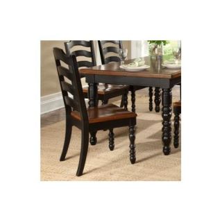 Concord Ladder Back Side Chair in Distressed Burnished Black and