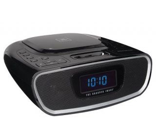 TheSharperImage Clock Radio with Dock for iPod/iPhone and CD Player 