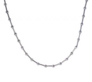 American West Sterling 17 Bead Station Necklace —