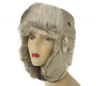 Trapper Hat with 2 button Closure and Faux Fur Trim Earflap — 