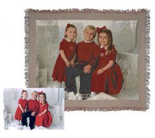Photo to Throw 50 x 60 Personalized Throw with Border Choice