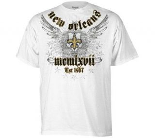 NFL New Orleans Saints Short Sleeve Roman Numeral T Shirt —