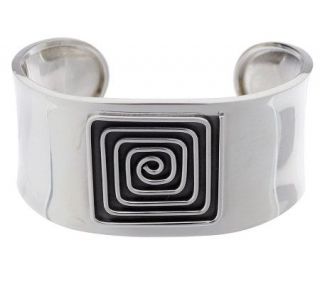 Dominique Dinouart Sterling Large Carved Pattern Cuff, 31.0g
