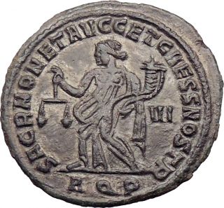 Maximian 300AD Large Ancient Roman Coin Juno Moneta Protectress of