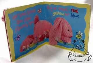 Bunny and Bee Board Book Baby Cordy Roy Jellycat Plush Touch Feel Pink