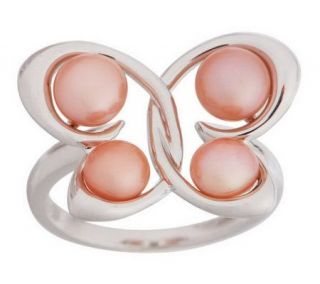 Honora Sterling Cultured FreshwaterPearl Butterfly Ring —