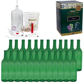 Wine Making Equipment Kit w Plastic Plunger Corker Merlot DVD