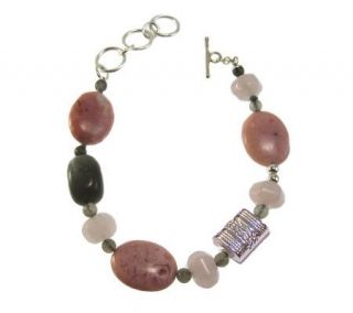 HUEtopia Sterling Shades of Pink & Gray Bracelet   J305437
