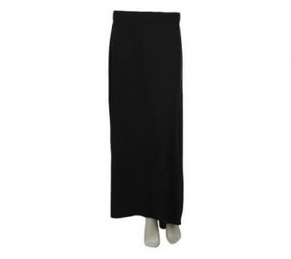 Susan Graver Stretch Knit Pull on Solid Maxi Skirt Regular —