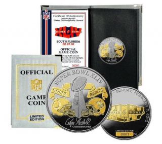 NFL Colts vs Saints Official Dueling 24K Gold Plated Flip Coin