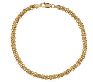 Highly Polished Byzantine Bracelet 14k Gold, 2.1g —