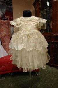 Flower Girl Pageant Party Holiday Dress 2951 Beige Size 2