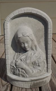 Concrete Cement Mold Free Standing Mary with Jesus Robe New
