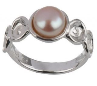 Hagit Gorali Sterling 7.0mm Cultured FreshwaterPearl Circle Ring