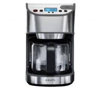 Krups 12 Cup Glass Carafe Programmable Coffeemaker —