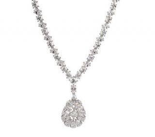 As Is Diamonique 55.00 ct tw Necklace, Sterling   J275935
