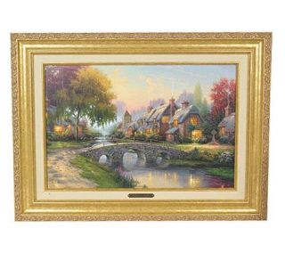 Cobblestone Bridge Canvas Classic by Thomas Kinkade —