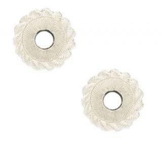 Judith Ripka Sterling Set of 2 Textured Charm Stoppers —