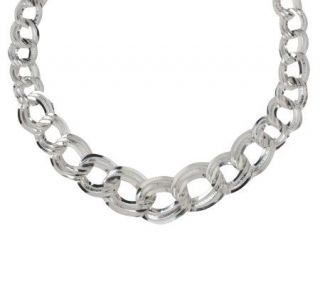 Sterling 20 Bold Triple Curb Link Necklace, 36.0g —