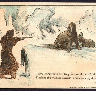 Arctic Sport Hunting Congers Anti Rheumatic Shirt Adv Card