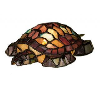 Tiffany Style 3H Turtle Glass Accent Lamp —