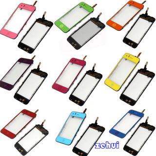 New Colored Glass Touch Screen Digitizer Bezel Frame Assembly for