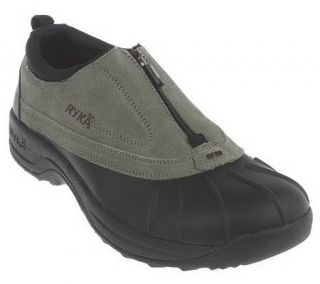 Ryka Water Resistant Suede Zip Front Sport Walking Shoes —