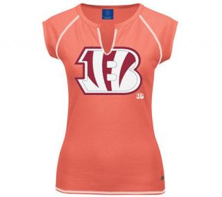 NFL Cincinnati Bengals Womens Ditto Split NeckT Shirt —