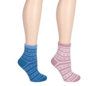 Woolrich 2 Pairs Ladies Aloe Vera Infused Lined Socks —