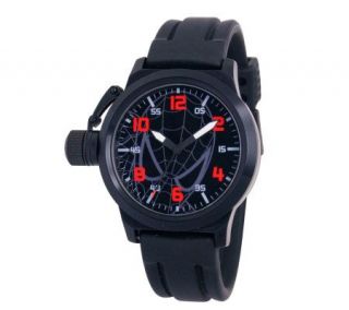 Marvel Crown Protector Red/Black Rubber Strap Spider man Watch 