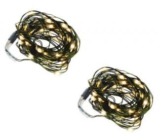 Linda Dano S/2 Submersible 9 Wire Strand Aqua Lights with Timer 