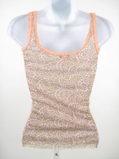 Cosabella Brown Pink Polka Dot Camisole Tank Top Size S