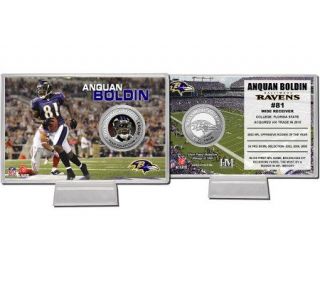 NFL Baltimore Ravens Anquan Boldin Silver Player Coin Card   C212547
