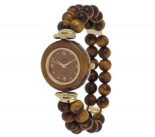 Aria Gemstone Stretch Bracelet Watch —