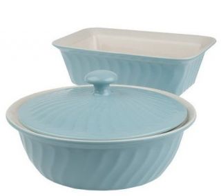 Paula Deen Swirl Design 2 pc. Ceramic Bakeware Set —
