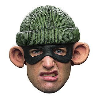 Burglar Vinyl Mask Robber Thief Face Halloween Costume New