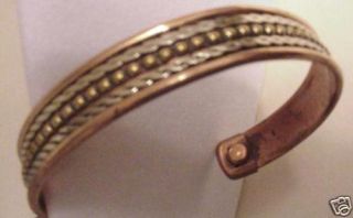  Copper Bracelet Gold Dotted Center