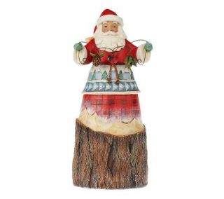 Jim Shore Heartwood Creek Lodge Santa with Garland Figurine — 