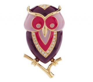 Marie Osmonds Outstanding Owl Pin/Enhancer —