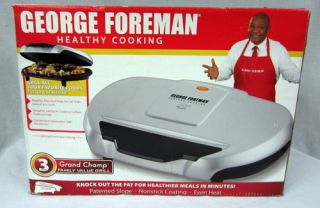 George Foreman Healthy Cooking GR144 144 Square inch Nonstick Family