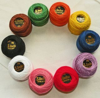 10 Anchor Pearl 100 Cotton Balls Most Demanding Colors