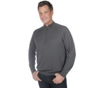 Perfect by Carson Kressley Mens Silk/Cashmere Sweater —
