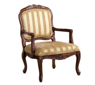 Burnaby Antiqued Oak Finish Accent Chair —