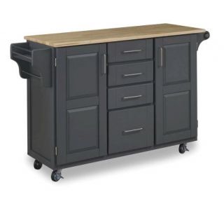 Home Styles Large Create a Cart Gray Base withWood Top —
