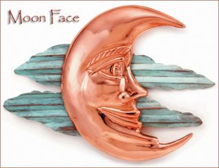 Sun or Moon Copper Large 36 Indoor Outdoor Wall Decor