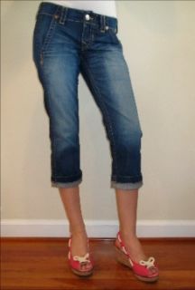 True Religion Courtney Classics Denim Capri Cropped Pants Jeans Womens