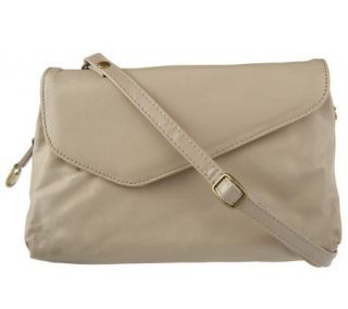 Travelon Leather East/West Mini Shoulder Bag —