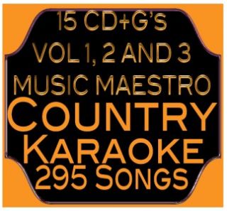 290 Songs Country Karaoke 15 CD G Lot Value Over $159