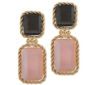 VicenzaGold Mother of Pearl Emerald Cut Earrings 14K Gold —